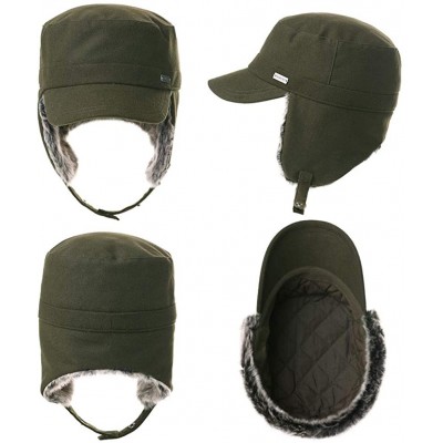 Baseball Caps Wool/Cotton/Washed Baseball Cap Earflap Elmer Fudd Hat All Season Fashion Unisex 56-61CM - 99707_armygreen - CB...