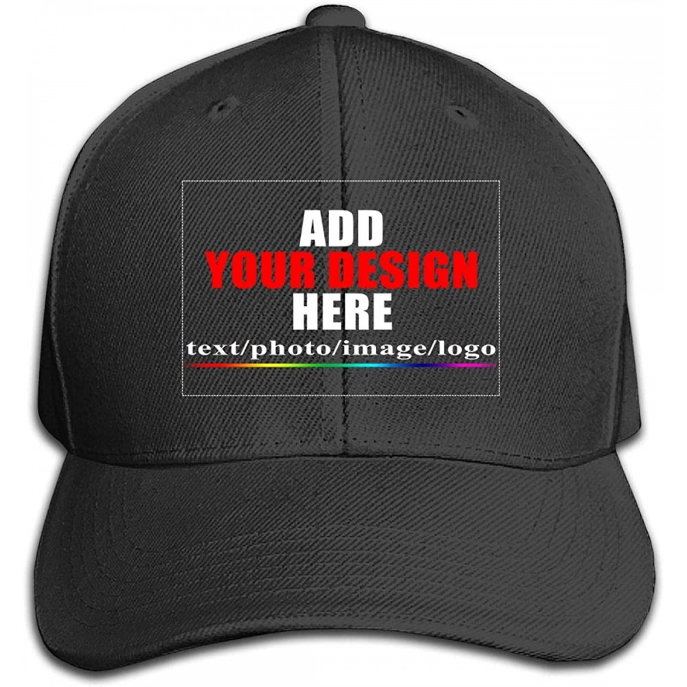 Baseball Caps Custom Baseball Caps- Design Your Own Hat- Team Photo Text Logo Graphic Print - Baseball-a Black - CV18U9ATZZR ...