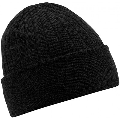 Skullies & Beanies Thinsulate Thermal Winter/Ski Beanie Hat - Black - CQ11E5O2D45 $7.42