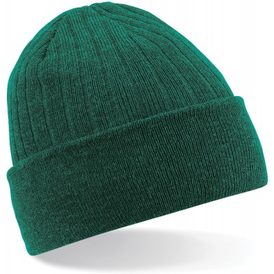 Skullies & Beanies Thinsulate Thermal Winter/Ski Beanie Hat - Black - CQ11E5O2D45 $7.42