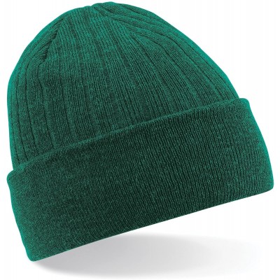 Skullies & Beanies Thinsulate Thermal Winter/Ski Beanie Hat - Black - CQ11E5O2D45 $7.42