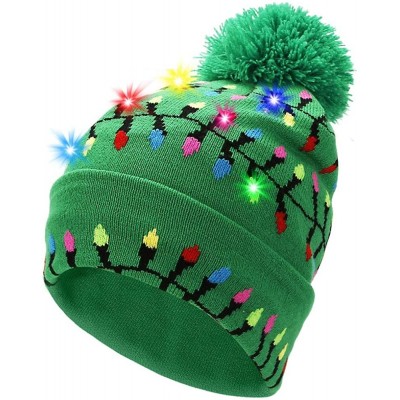 Skullies & Beanies LED Light Up Beanie Hat Christmas Cap for Women Children- Party- Bar - Multicolor-030 - CE18WG6O807 $35.94