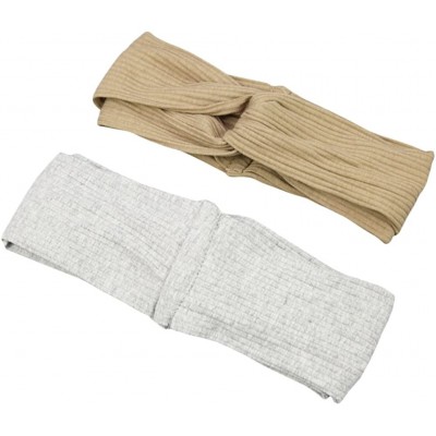 Headbands Women's Stretch Twisted Sports Headband Fashion Wide Head Wrap Hair Band - Light Tan - CE1802HQ0Y5 $11.52