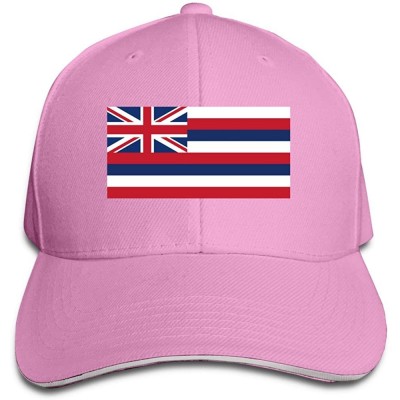 Baseball Caps Flag of Hawaii Adjustable Trucker Caps Unisex Sandwich Hats - CE12G7KMP5V $21.22