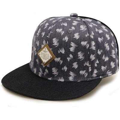 Baseball Caps Pamoa Pmcf540 Grass Pattern Snapback Hats - Black - CO124DU6KXP $12.89