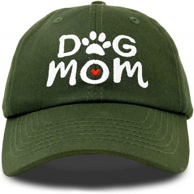 Baseball Caps Dog Mom Baseball Cap Women's Hats Dad Hat - Olive - CT18K75LXKA $14.75