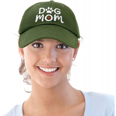 Baseball Caps Dog Mom Baseball Cap Women's Hats Dad Hat - Olive - CT18K75LXKA $14.75