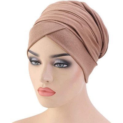 Skullies & Beanies Turban Head Wrap Scarf-African Women' Soft Long Scarf Shawl Hair Bohemian Headwrap Stretch Headband Tie - ...