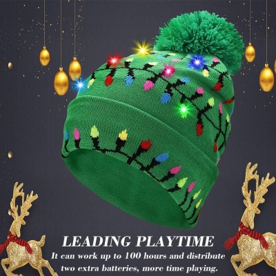 Skullies & Beanies LED Light Up Beanie Hat Christmas Cap for Women Children- Party- Bar - Multicolor-030 - CE18WG6O807 $13.48