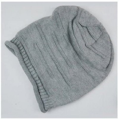 Skullies & Beanies Unisex Folds Slouchy Beanie Winter Warmer Fall Wool Hat (Gray) - C211GWUTM5N $10.46