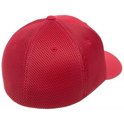 Baseball Caps Ultrafibre & Airmesh Fitted Cap w/THP No Sweat Headliner Bundle Pack - Red - CP1856W35HK $8.48