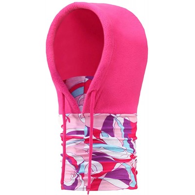 Balaclavas Balaclava Windproof Ski Face Mask Warm Fleece Ear-Flap Winter Hats Hoodie MK9 - Fuchsia-9b - CD18M4Q46TU $19.23