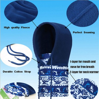 Balaclavas Balaclava Windproof Ski Face Mask Warm Fleece Ear-Flap Winter Hats Hoodie MK9 - Fuchsia-9b - CD18M4Q46TU $19.23