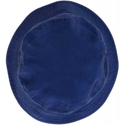 Bucket Hats 100% Cotton Bucket Hat for Men- Women- Kids - Summer Cap Fishing Hat - Royal Blue - CU18H2MX9KK $14.40