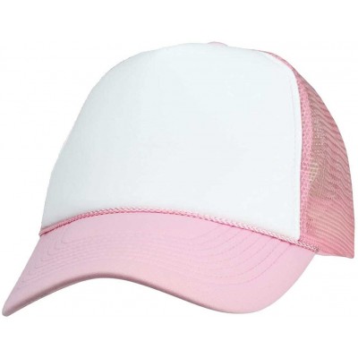 Baseball Caps 2 Packs Baseball Caps Blank Trucker Hats Summer Mesh Cap Flat Bill or Chambray Hats (2 for Price of 1) - C417YT...