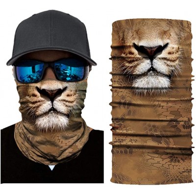 Balaclavas Seamless Bandana Protection Headwear Balaclava - Lion-01 - CQ197X9AEYL $8.90