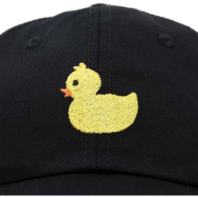 Baseball Caps Cute Ducky Soft Baseball Cap Dad Hat - Black - C318LZ80L2M $14.75