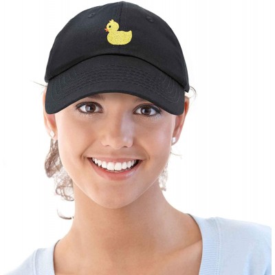 Baseball Caps Cute Ducky Soft Baseball Cap Dad Hat - Black - C318LZ80L2M $14.75