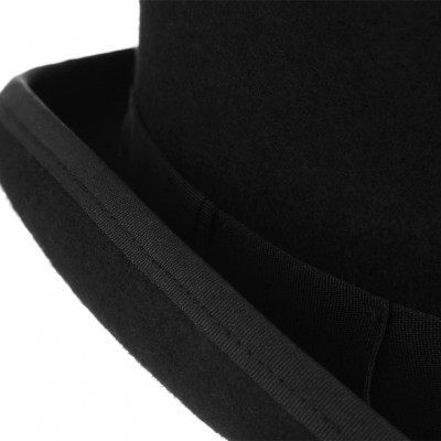 Fedoras Men's Wool Felt Stage Magic Adults Costume Tall Top Hat 6.7" High Black - C7187CNORZH $24.73