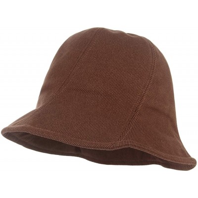 Bucket Hats Women Fashion Bucket Cloche Hat Twill Corduroy Fisherman Hat Packable Casual Autumn Winter Hat - Brown - CA18AHZ6...