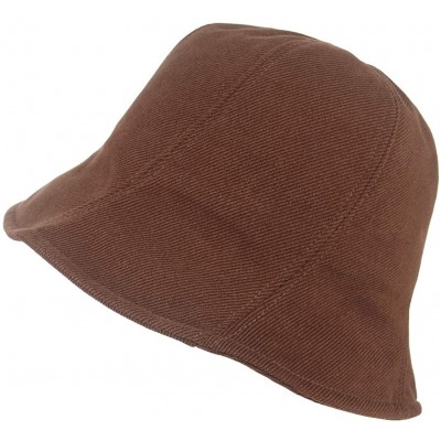 Bucket Hats Women Fashion Bucket Cloche Hat Twill Corduroy Fisherman Hat Packable Casual Autumn Winter Hat - Brown - CA18AHZ6...