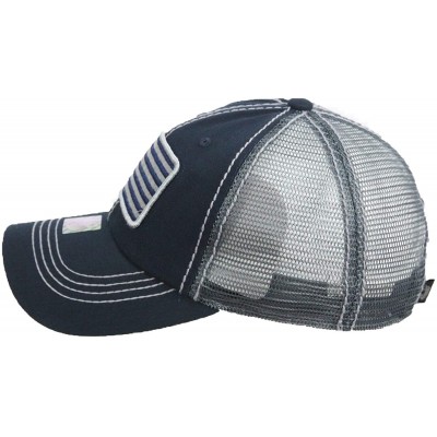 Baseball Caps US Flag Baseball Cap USA Mesh Trucker Fashion Hipster Golf Hiking Camping Hat - Navy - CO18U2O2KR8 $12.84