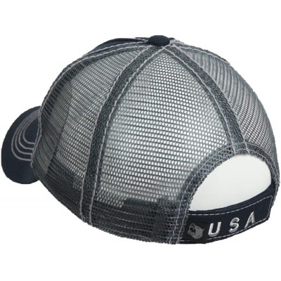 Baseball Caps US Flag Baseball Cap USA Mesh Trucker Fashion Hipster Golf Hiking Camping Hat - Navy - CO18U2O2KR8 $12.84