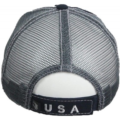 Baseball Caps US Flag Baseball Cap USA Mesh Trucker Fashion Hipster Golf Hiking Camping Hat - Navy - CO18U2O2KR8 $12.84