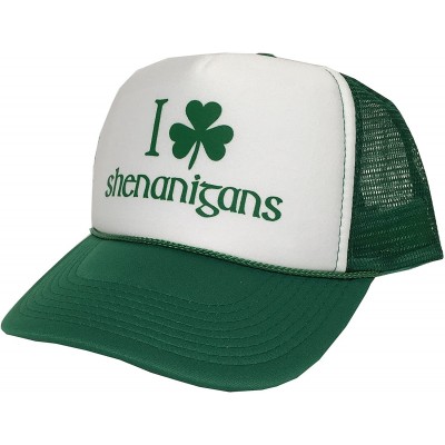 Baseball Caps I Shamrock Shenanigans- St Patrick's Day Campaign Adjustable Unisex Hat Cap - Green/White/Green - CT12OB1RWN5 $...