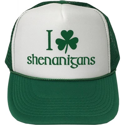 Baseball Caps I Shamrock Shenanigans- St Patrick's Day Campaign Adjustable Unisex Hat Cap - Green/White/Green - CT12OB1RWN5 $...