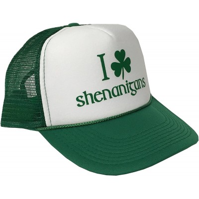 Baseball Caps I Shamrock Shenanigans- St Patrick's Day Campaign Adjustable Unisex Hat Cap - Green/White/Green - CT12OB1RWN5 $...