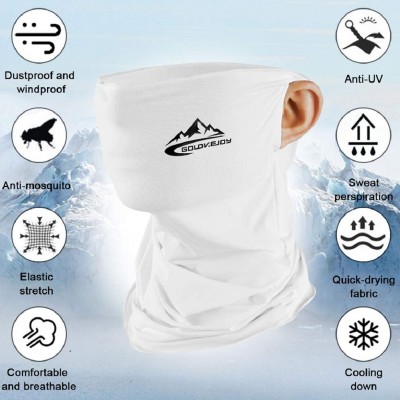 Balaclavas Neck Gaiter Scarf Sun UV Protection Balaclava Breathable Face Mask Outdoor Activity Head Wrap - White 1 - CZ198S8O...