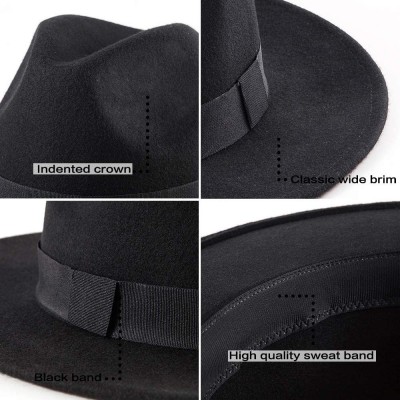 Fedoras Fedora Hats for Women DIY Band Belt Buckle Wool or Straw Wide Brim Beach Sun Hat - CR18ZICXQYC $20.09
