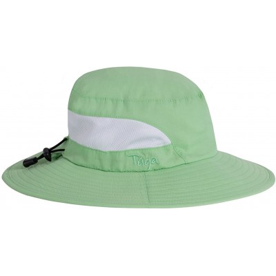 Bucket Hats Adult Unisex Playa Wide Brim Bucket Sun Hats - UPF 50+ Sun Protection - Light Green - CB11ZUGNEPT $18.65