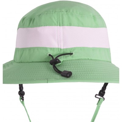 Bucket Hats Adult Unisex Playa Wide Brim Bucket Sun Hats - UPF 50+ Sun Protection - Light Green - CB11ZUGNEPT $18.65