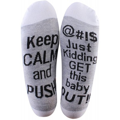 Headbands Labor and Delivery Non Slip Socks for Women Inspiration Hospital Funny Socks for Maternity Pregnancy - Gray - CU18S...