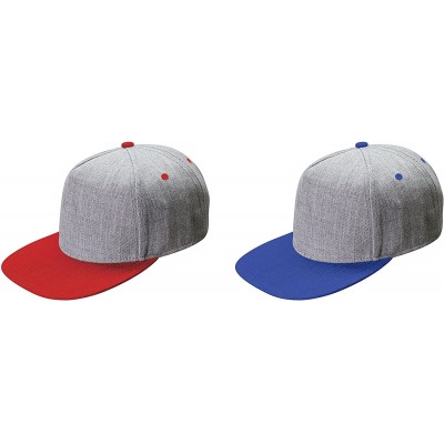 Baseball Caps 2 Packs Baseball Caps Blank Trucker Hats Summer Mesh Cap Flat Bill or Chambray Hats (2 for Price of 1) - CI18E2...