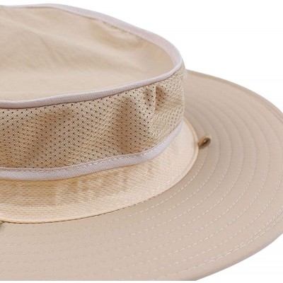 Sun Hats Outdoor Sun Hat Men Women Wide Brim Flap Fishing Cap Neck Flap & Face Cover Mask Hat - Khaki - CA18WGGLUWX $15.73