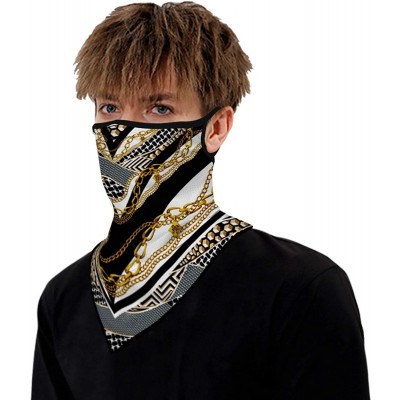 Balaclavas Men Women Neck Gaiter Face Mask Scarf Bandana Ear Loops Rave Outdoor Balaclava for Dust Wind UV Sun Protective - C...