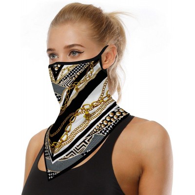 Balaclavas Men Women Neck Gaiter Face Mask Scarf Bandana Ear Loops Rave Outdoor Balaclava for Dust Wind UV Sun Protective - C...