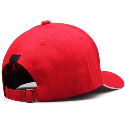 Baseball Caps W900-Trucks Baseball Cap for Men Novel Adjustable Mesh Hat Dad Strapback Hats - Red-3 - CI18AHCDSLK $21.65