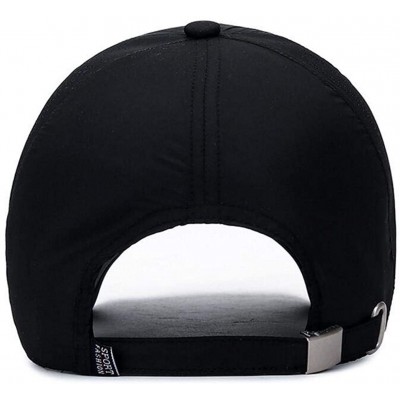 Baseball Caps Plain Breathable Quick Drying Baseball Cap Mesh Sun Hat for Baseball Golf Fishing Outdoor Hats - Sky Blue - CU1...