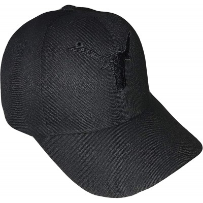 Baseball Caps Longhorns Adjustable Curved Bill Baseball Cap (One Size- Black) - CG18KHD07S9 $17.74