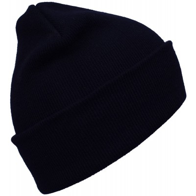 Skullies & Beanies Custom Hat Wool Cuffed Plain Beanie Warm Winter Knit Hats Skull Cap DIY Hat - Blue-2 - C718LXWA4DT $10.76