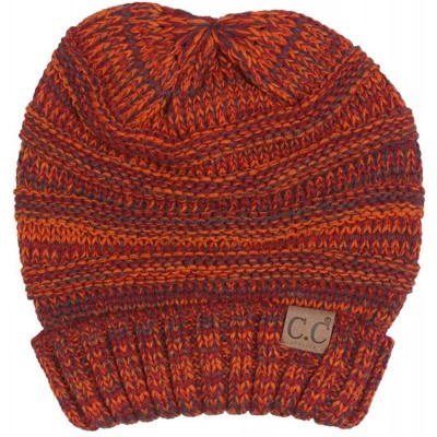 Skullies & Beanies Trendy Oversized Chunky Soft Beanie - Rust - C112MZL8N4T $11.56