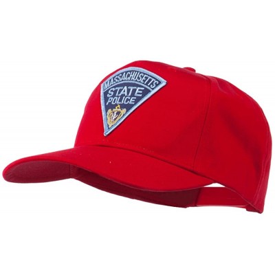 Baseball Caps Massachusetts State Police Patch Cap - Red - CQ11RNPM6GD $18.41