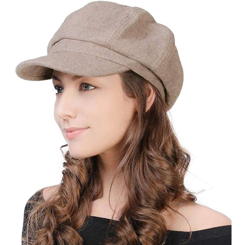 Newsboy Caps Women's Newsboy - 67145light Ceffee - C618AQ5LLR6 $24.43