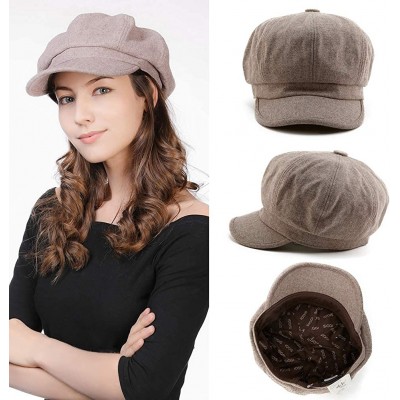 Newsboy Caps Women's Newsboy - 67145light Ceffee - C618AQ5LLR6 $24.43