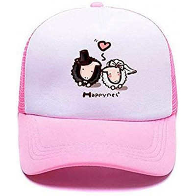 Baseball Caps Custom Ponytail Baseball Cap Personalized Messy Bun Hat Mesh Visor Trucker Hat - Trucker Pink - CE18HCYYUWM $10.04