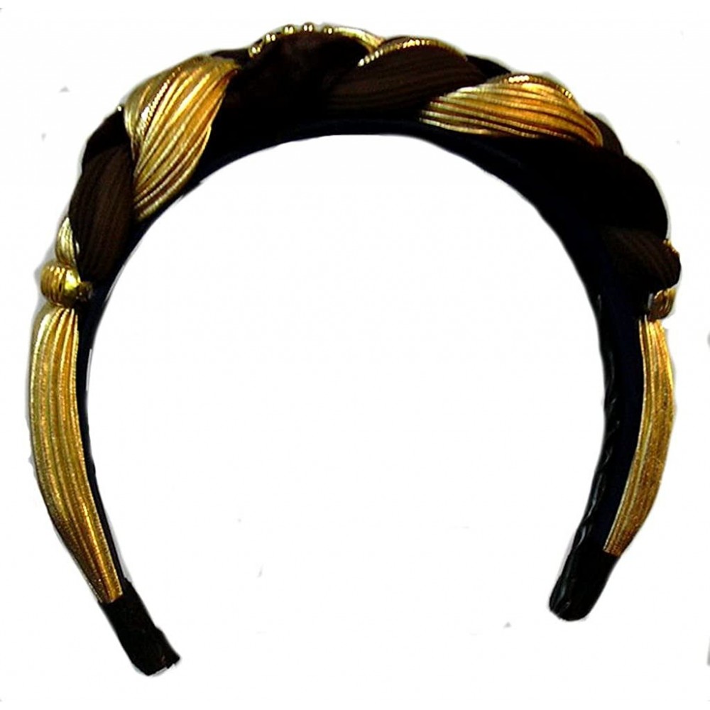 Headbands Hairband- Braided - Black/Taupe/Gold - CL113D5AQ7H $10.90